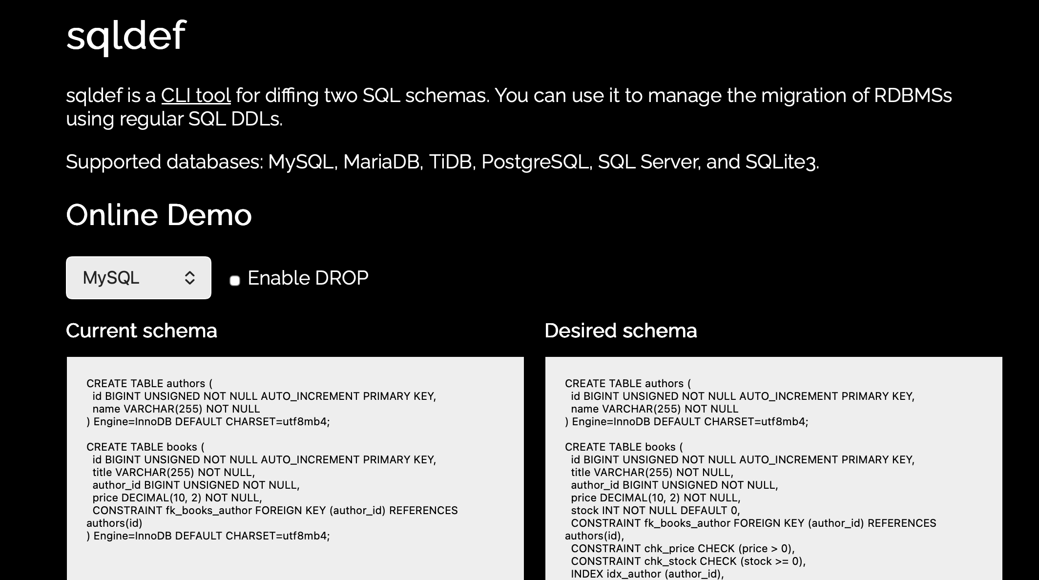 sqldef